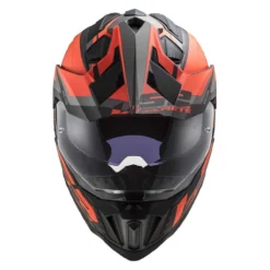 Casco Adventure Ls2 Mx701 Explorer Alter Matt Black Fl.orange