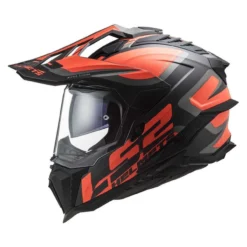 Casco Adventure Ls2 Mx701 Explorer Alter Matt Black Fl.orange