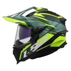Casco Adventure Ls2 Mx701 Explorer Spire Green H-v Yellow