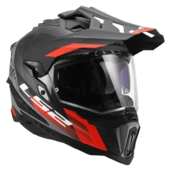 Casco Adventure Ls2 Mx701 Explorer Hexa Black Red Grey