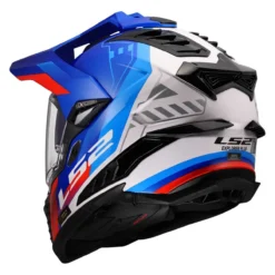 Casco Adventure Ls2 Mx701 Explorer Hexa White Blue Red