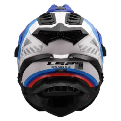 Casco Adventure Ls2 Mx701 Explorer Hexa White Blue Red