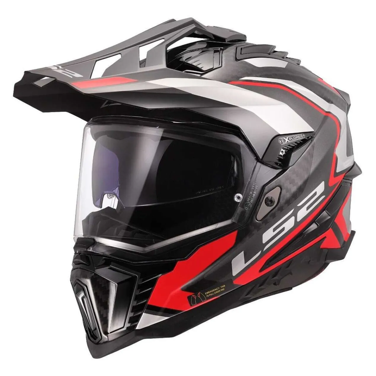 Casco Adventure Ls2 Mx701 Explorer C Frontier II Red