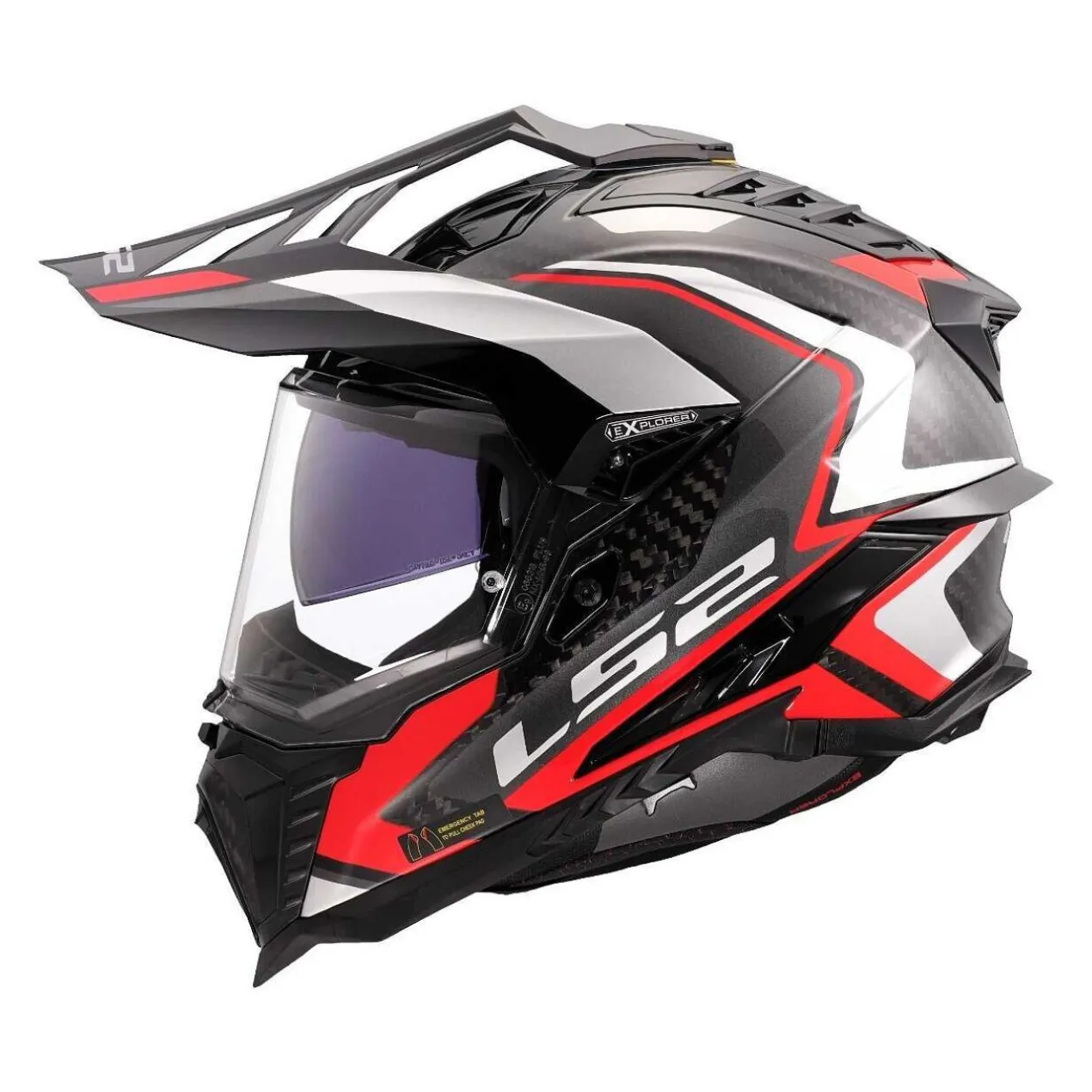 Casco Adventure Ls2 Mx701 Explorer C Frontier II Red