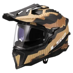 Casco Adventure Ls2 Mx701 Explorer C Trick Brown Sand