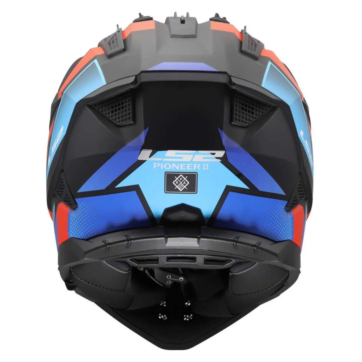 Casco Adventure Ls2 Mx702 Pioneer II Block Black Red Blue
