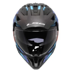 Casco Adventure Ls2 Mx702 Pioneer II Block Black Red Blue
