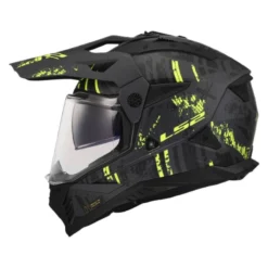 Casco Adventure Ls2 Mx702 Pioneer II Crazy M.black H-v Yell.