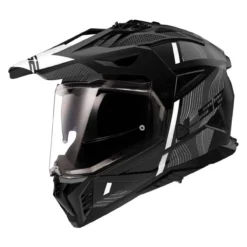 Casco Adventure Ls2 Mx702 Pioneer II Hill Matt Black White