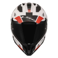 Casco Adventure Ls2 Mx702 Pioneer II Hill White Red
