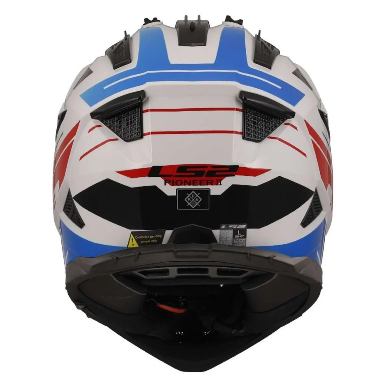 Casco Adventure Ls2 Mx702 Pioneer II Namib White Blue Red