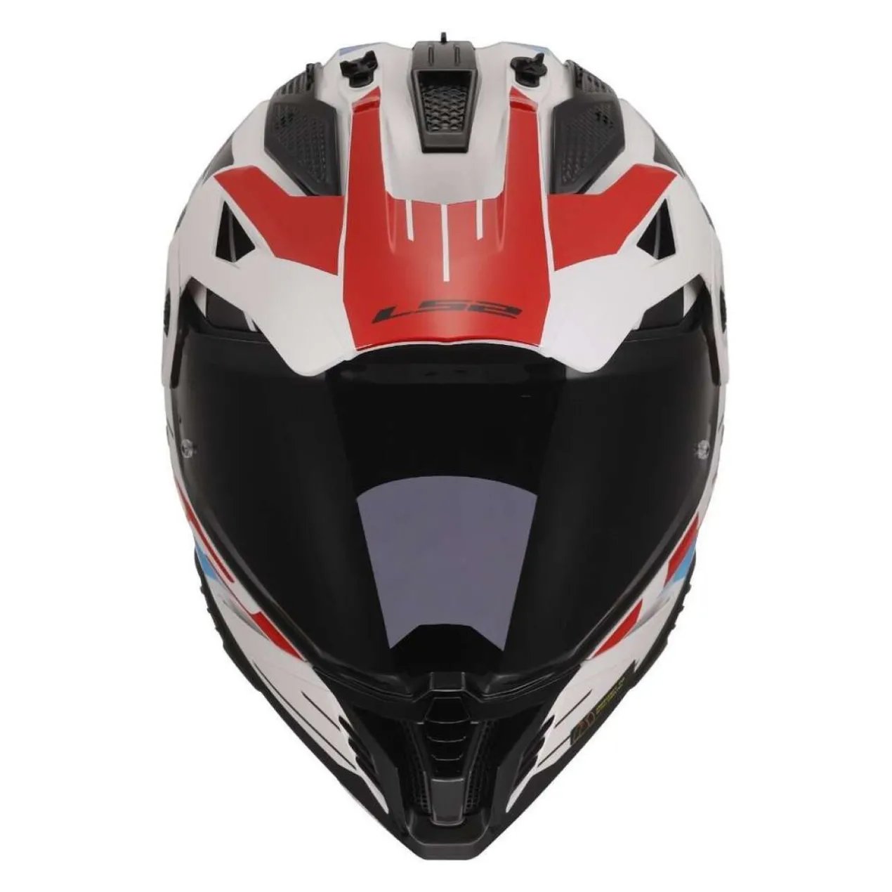 Casco Adventure Ls2 Mx702 Pioneer II Namib White Blue Red