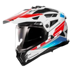Casco Adventure Ls2 Mx702 Pioneer II Namib White Blue Red