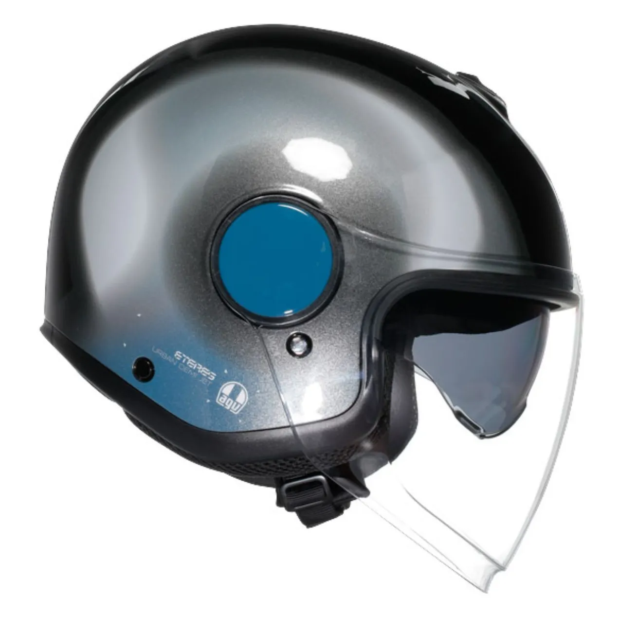 Casco Agv Eteres E2206 Levanto Black/silver/blue