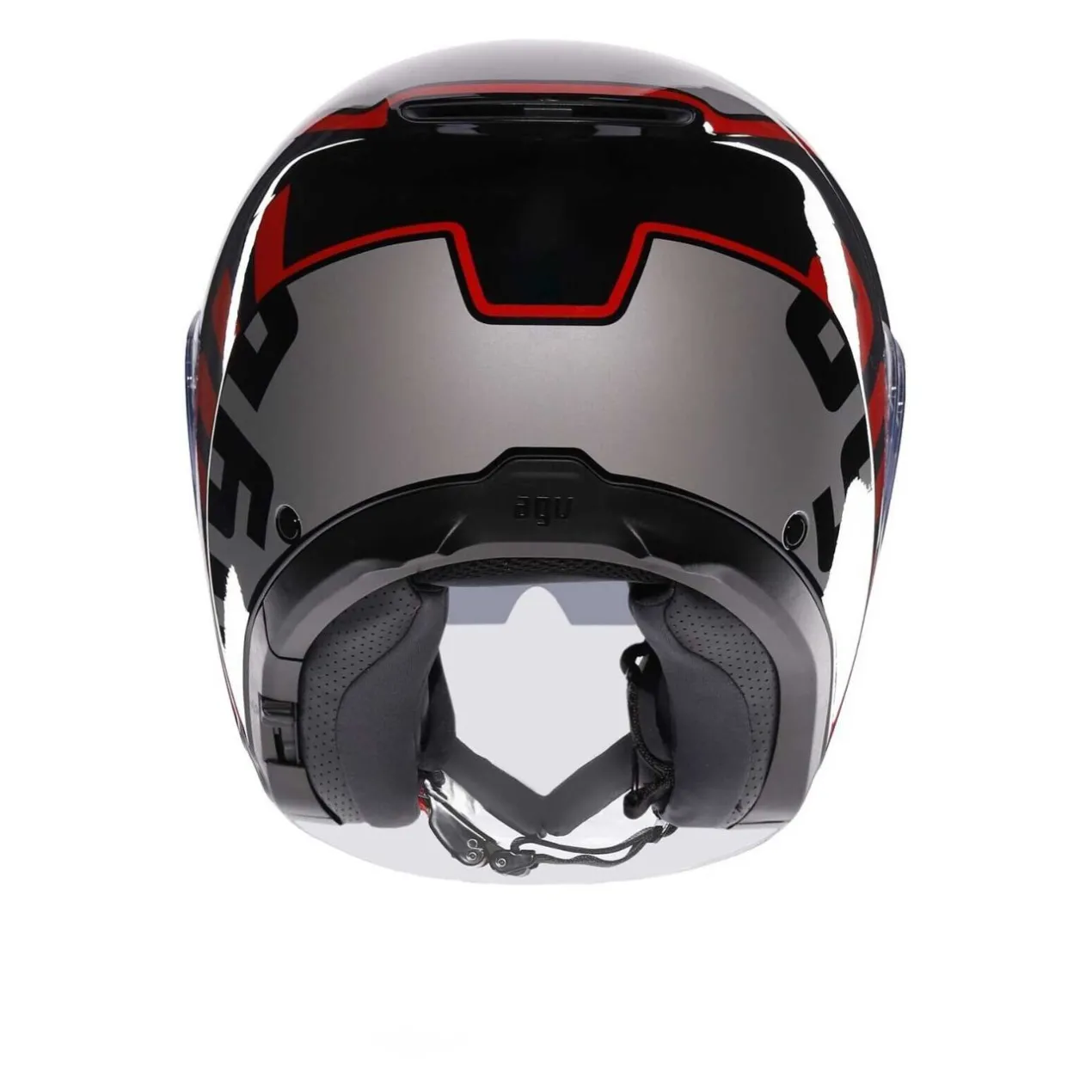 Casco Agv Irides E2206 Valenza Matt Grey/black/red