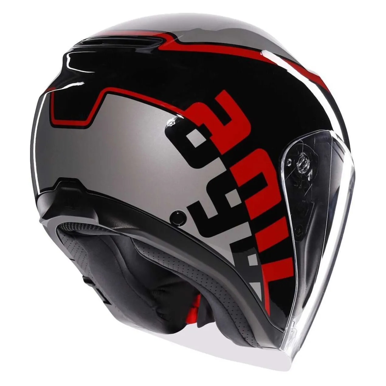 Casco Agv Irides E2206 Valenza Matt Grey/black/red