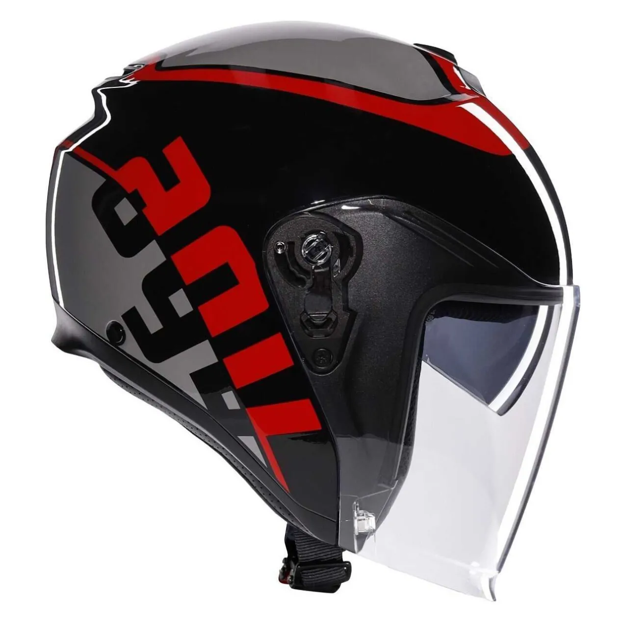 Casco Agv Irides E2206 Valenza Matt Grey/black/red