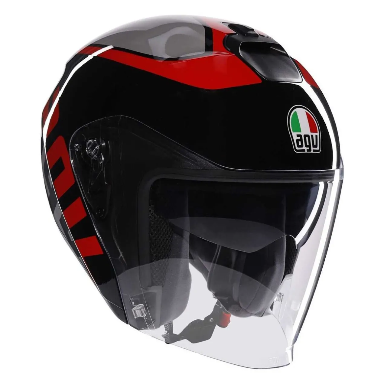 Casco Agv Irides E2206 Valenza Matt Grey/black/red