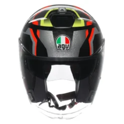 Casco Agv Irides E2206 Zurigo Black/red/yellow Fluo