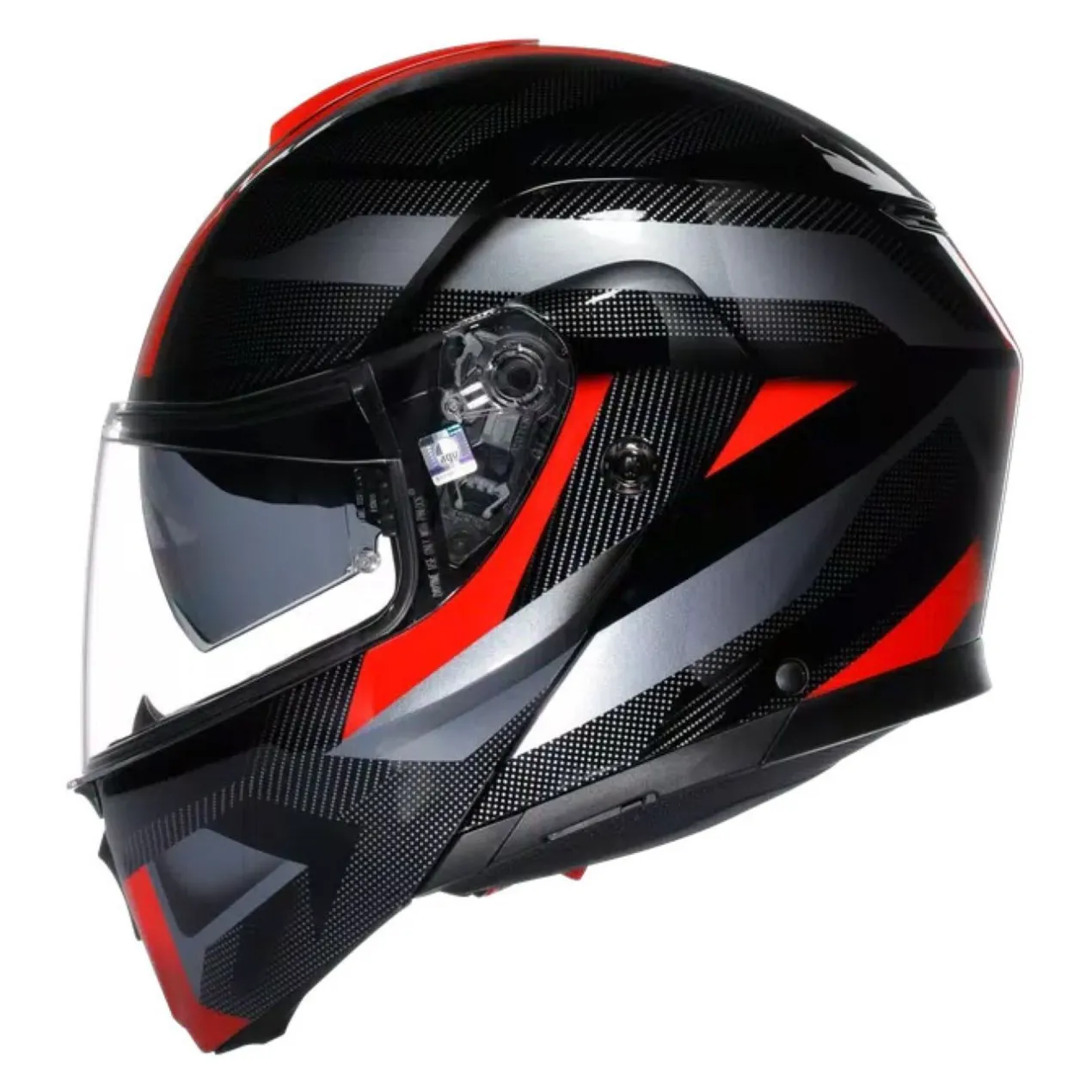 Casco Agv Streetmodular Ledro E2206 Mplk Black/red
