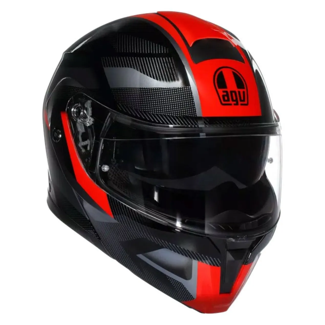 Casco Agv Streetmodular Ledro E2206 Mplk Black/red