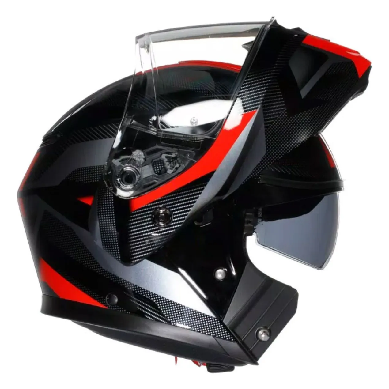 Casco Agv Streetmodular Ledro E2206 Mplk Black/red