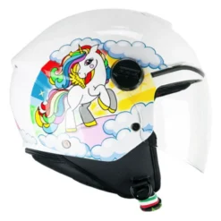 Casco Bambino Cgm 261d Mini Dreams Bianco Fucsia Celest