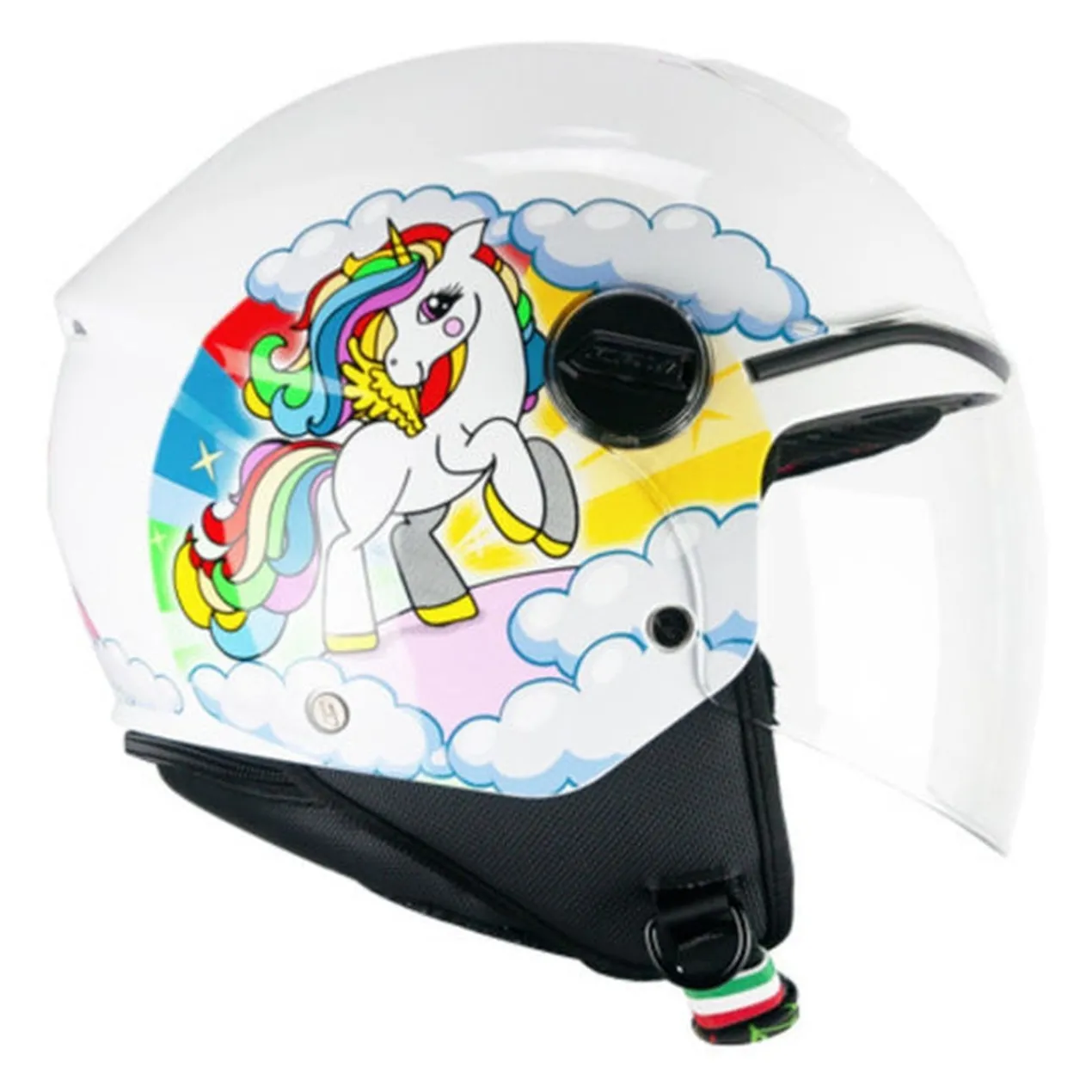 Casco Bambino Cgm 261d Mini Dreams Bianco Fucsia Celest