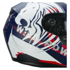 Casco Bambino Cgm 265g Lucky Wild Blu Bianco Opaco