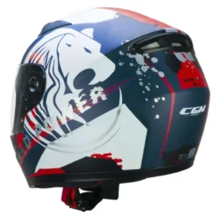 Casco Bambino Cgm 265g Lucky Wild Blu Bianco Opaco