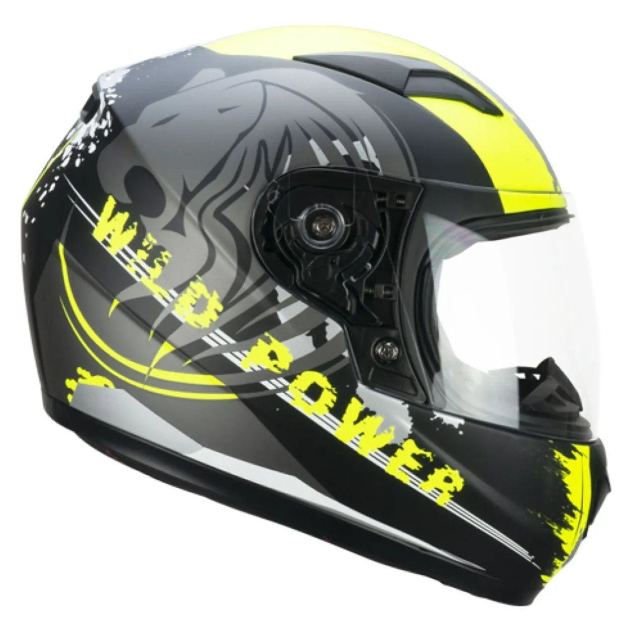Casco Bambino Cgm 265g Lucky Wild Nero Giallo Fluo Opaco