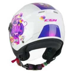 Casco Bambino Cgm 261g Mini Comics Fucsia Bianco