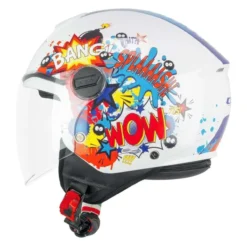 Casco Bambino Cgm 261g Mini Comics Blu Bianco