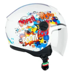 Casco Bambino Cgm 261g Mini Comics Blu Bianco