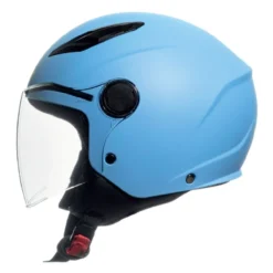 Casco Bambino Con Visiera Jf710 Baby Azzurro Opaco