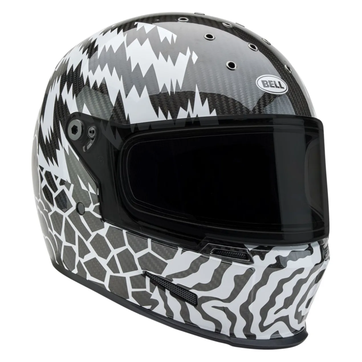 Casco Bell Eliminator Carbon 2026 Deathspray Nero Bianco