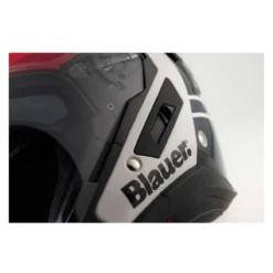 Casco Blauer Jet Jj01 Glossy White/red
