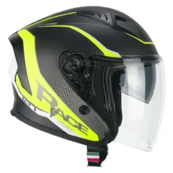 Casco Cgm 127g Deep Race Grafite Giallo Fluo