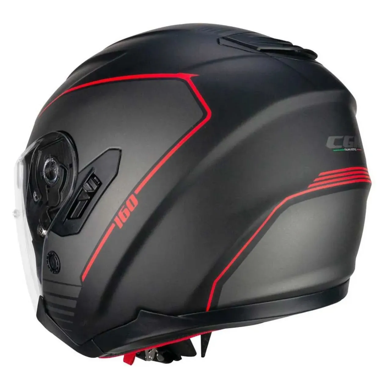 Casco Cgm 160g Jad Ride Nero Rosso Opaco