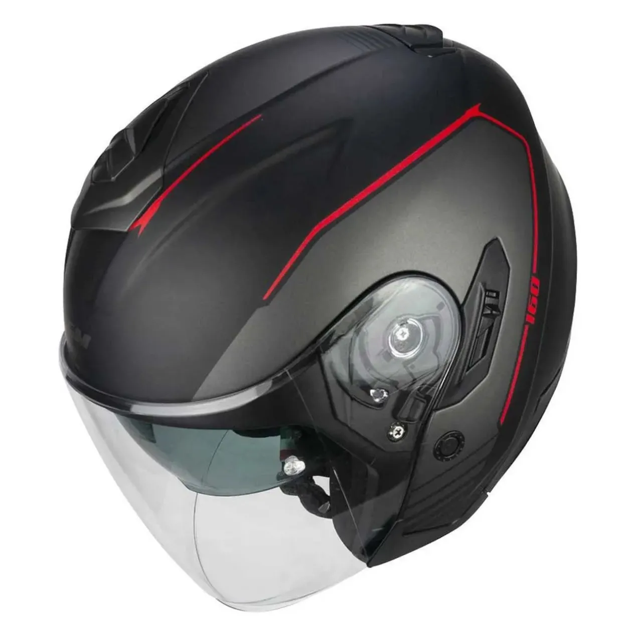 Casco Cgm 160g Jad Ride Nero Rosso Opaco