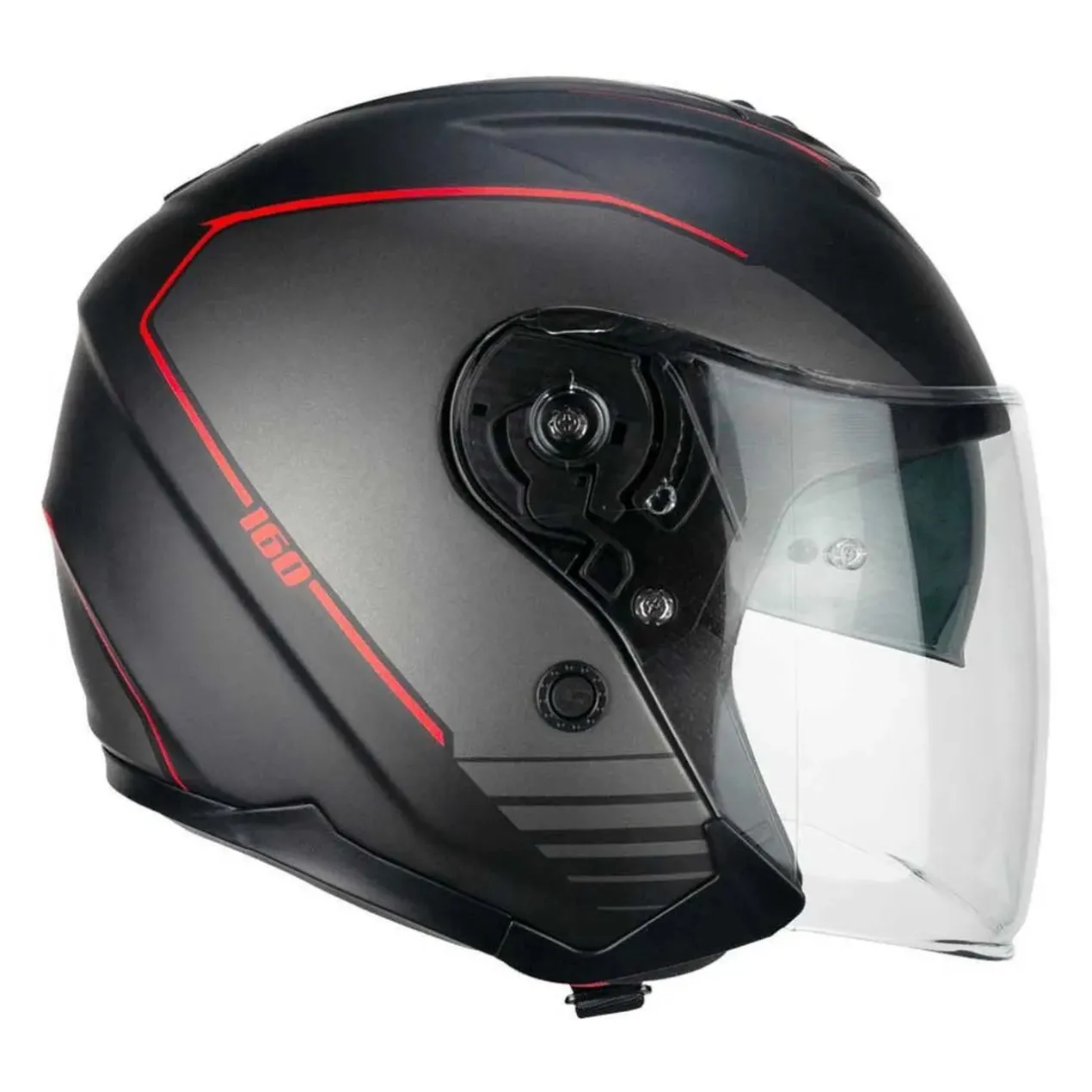 Casco Cgm 160g Jad Ride Nero Rosso Opaco