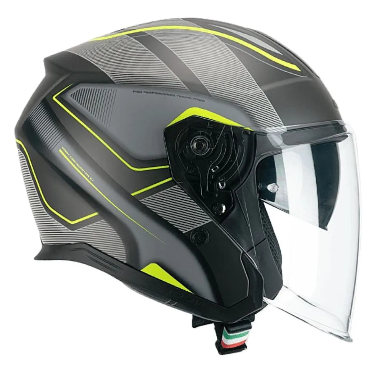 Casco Cgm 136g Rna Sport Grigio Giallo Fluo O