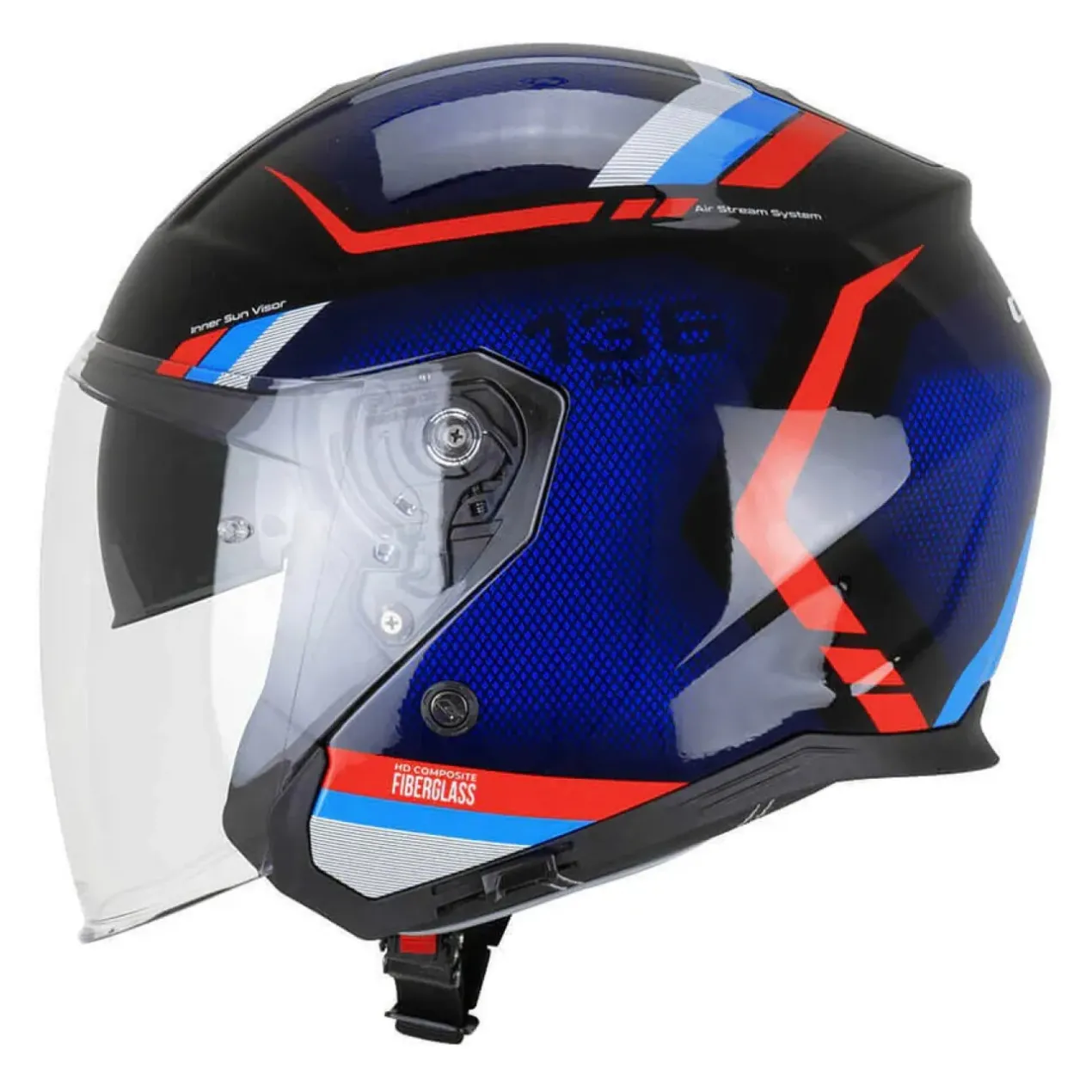 Casco Cgm 136m Rna Fibra Ride Nero Blu Rosso