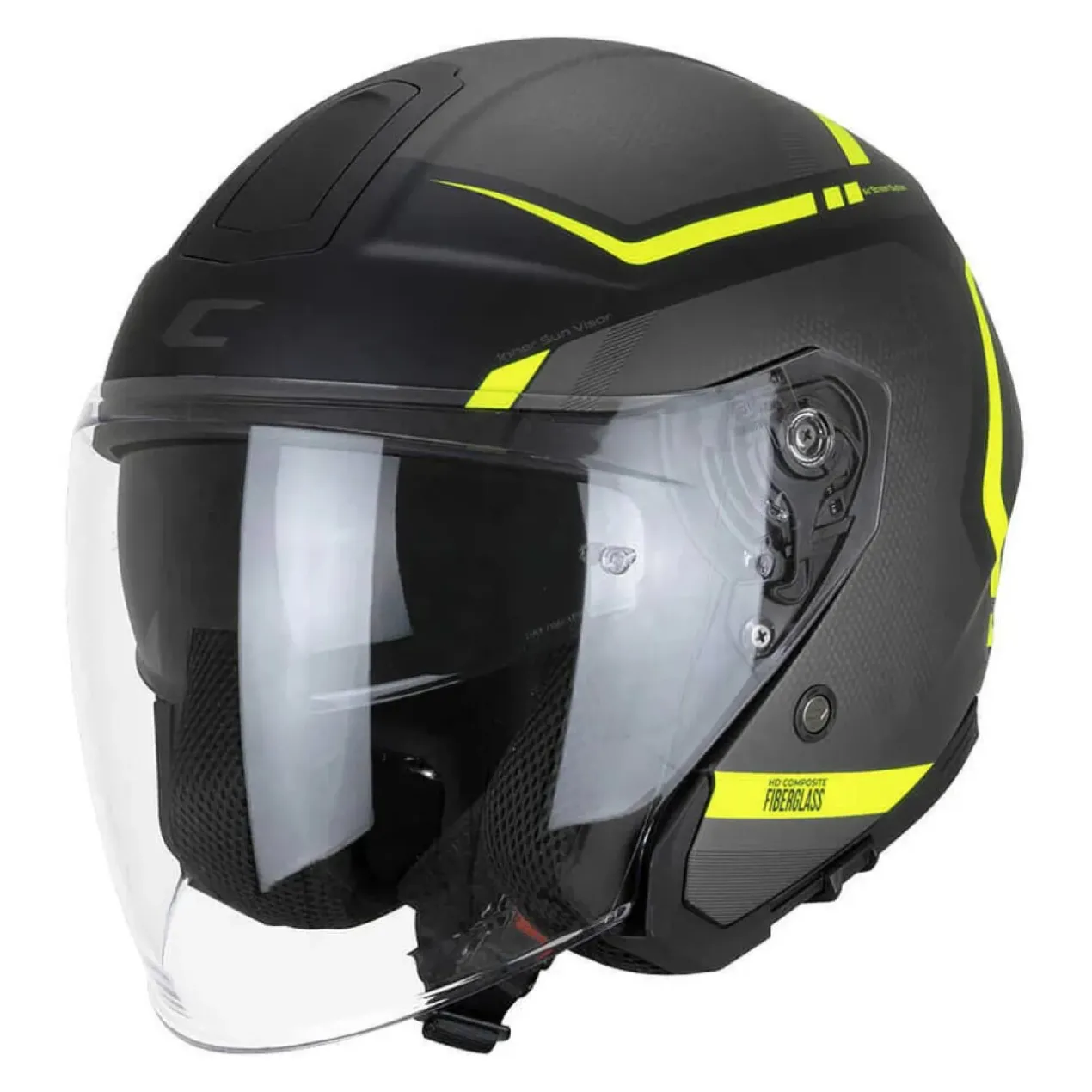 Casco Cgm 136m Rna Fibra Ride Nero Giallo Fluo Opa