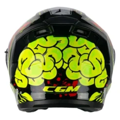 Casco Cgm 127x Deep Freaker Nero Giallo Fluo