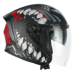 Casco Cgm 127x Deep Freaker Nero Rosso Opaco
