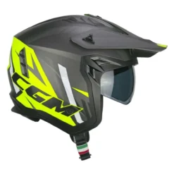 Casco Cgm 155x Rush Sprint Grafite Giallo Fluo