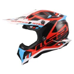 Casco Cross Ls2 Mx700 Subverter Stomp White Blue Red