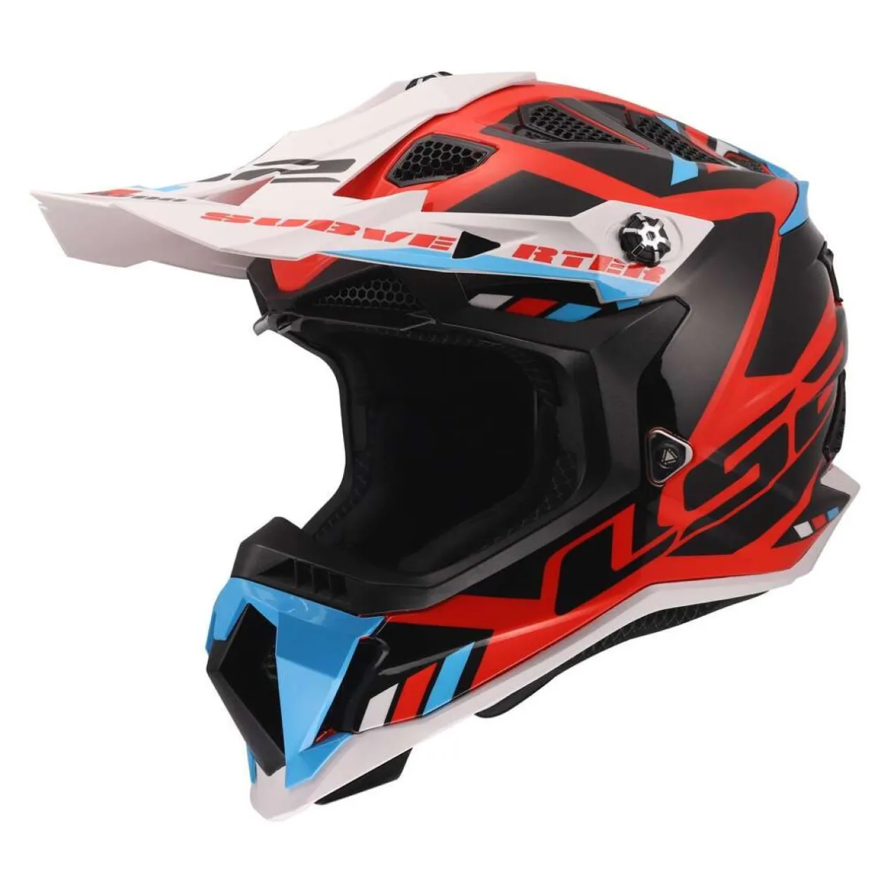 Casco Cross Ls2 Mx700 Subverter Stomp White Blue Red