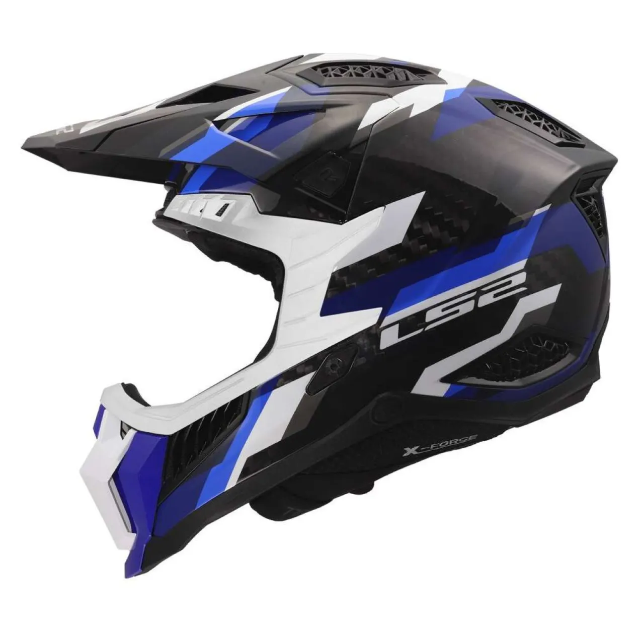 Casco Cross Ls2 Mx703 X-force Phantom Blue White